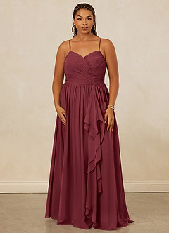 Christian Siriano Bridal for Azazie 1004 Vente Finale Robe Trapèze en Mousseline de soie Rayé Black image12