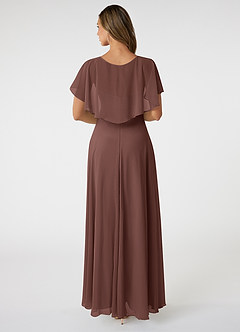 Azazie Jamie Final Sale Bronzer A-Line Chiffon Dress image2
