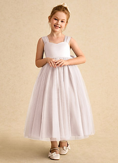 Azazie Chickadee Flower Girl Dresses Rose Petal Ball-Gown Sweetheart Neckline Matte Satin Dress image5