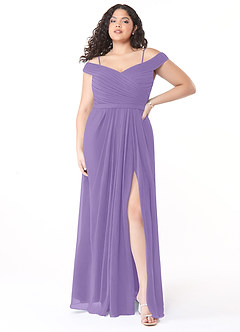 Azazie Audrianna Robes de demoiselle d'honneur Robe Trapèze Convertible en Mousseline de soie Schulterfrei gerafft Tahiti image7