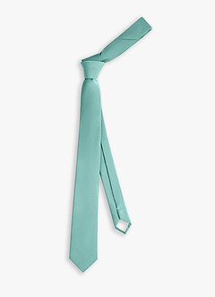 front Stretch Satin Skinny Tie