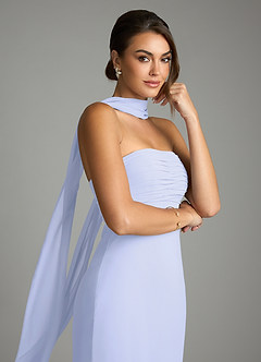 Azazie Saylor Jurken voor bruidsmeisjes Jurk van Chiffon met Zeemeermin Strapless Lavendel image2