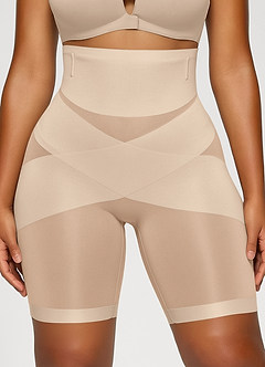 front Short gainant ultra-fin à effet ventre plat en forme de X