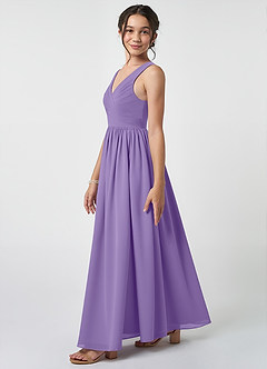 Azazie Keyla Junior Tahiti A-Line Pleated Chiffon Dress image3
