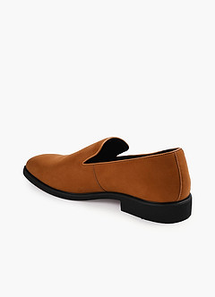 front Men's Suede Slip-On Loafers