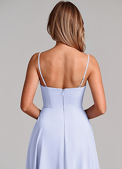 Azazie Elle Bridesmaid Dresses Lavender A-Line Pleated Chiffon Dress image2