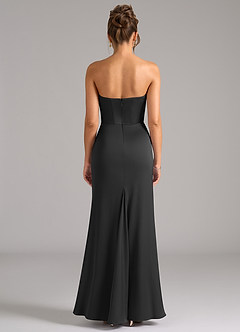 Azazie Debby Bridesmaid Dresses Black Mermaid Strapless Stretch Satin Convertible Dress image7