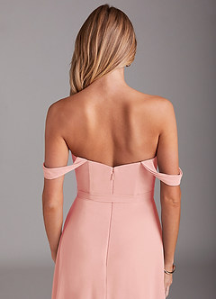 Azazie Aaron Final Sale Rosette A-Line Off the Shoulder Chiffon Convertible Dress image8