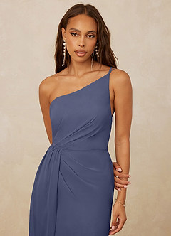 Christian Siriano Bridal for Azazie 1003 Bridesmaid Dresses Stormy Sheath One Shoulder Chiffon Dress image4