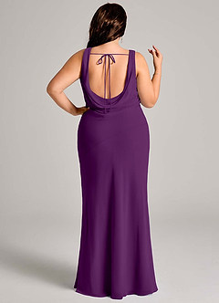 Azazie Rylina Bridesmaid Dresses Grape Mermaid Pleated Chiffon Dress image8