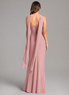Azazie Sorrel Bridesmaid Dresses Dusty Rose Mermaid Corset Chiffon Dress image5