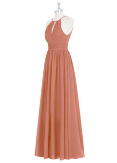 Azazie Cherish Bridesmaid Dresses MAI TAI A-Line Pleated Chiffon Dress image8