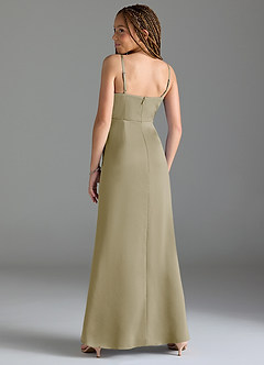 Azazie Maci Junior Klä av Sjöjungfru i Stretch Satin Plisserad image5