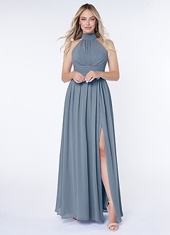 Azazie Iman Bridesmaid Dresses Twilight A-Line A-Line Ruched Chiffon Dress image2