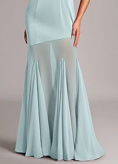 Azazie Uma Jurken voor bruidsmeisjes Converteerbaar Jurk van Chiffon met Zeemeermin Strapless De Nevel image6