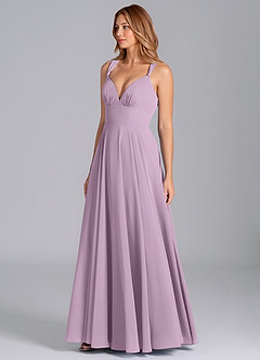 Azazie Darana Final Sale Wisteria A-Line Corset Chiffon Dress image4