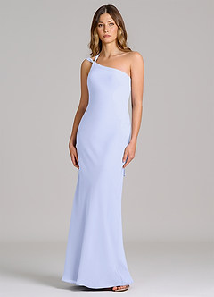 Azazie Monroe Suknie dla druhen Osłona Jedno ramię Szyfon Do ziemi Sukienka image1