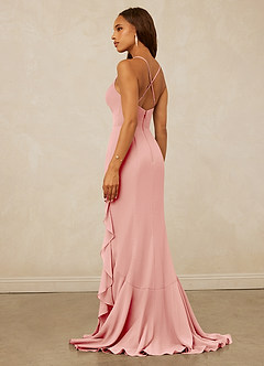 Christian Siriano Bridal for Azazie 1006 Bridesmaid Dresses Rosette Mermaid Ruched Chiffon Dress image2