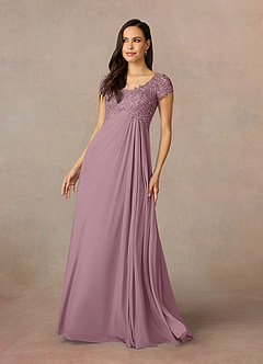 Azazie Macy vestidos de madre de la novia Vestido de Rosa Polvorienta de Encaje de Corte En A con Encaje de lentejuelas image1