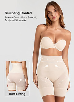 Azazie High-Waisted Tummy Control Shapewear Shorts for Brides