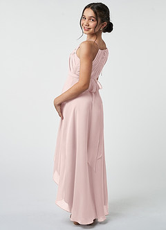 Azazie Oaklynn Junior Blushing Pink A-Line Pleated Chiffon Dress image5