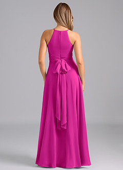 Azazie Denver Jurken voor bruidsmeisjes Jurk van Chiffon met A-Lijn Geplooid Fuchsia image6