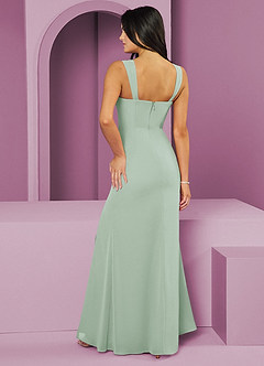 Barbie ♥ Azazie Bridesmaid Dresses Agave Mermaid Pleated Chiffon Dress image2