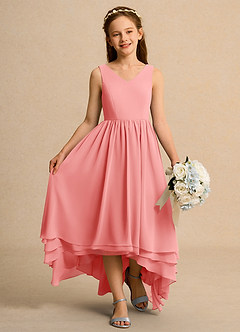 Azazie Kitten Junior Formal Flower Girl Klänningar Klä A-Line i Chiffong image4