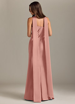 Azazie Kinsley Bridesmaid Dresses Rosette Mermaid Side Slit Stretch Satin Dress image2