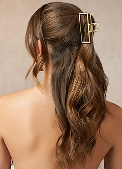 front Classic Golden Hair Clip