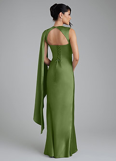Azazie Taj Bridesmaid Dresses Juniper Mermaid Corset Stretch Satin Dress image7