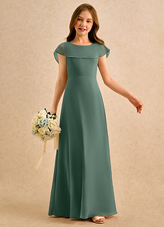Azazie Kittie Girls Formal Flower Girl Klänningar Klänning A-Line i Chiffong image6