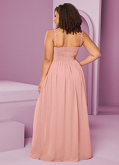 Barbie ♥ Azazie Robes de demoiselle d'honneur Robe Trapèze en Mousseline de soie Plissée Rosette image15