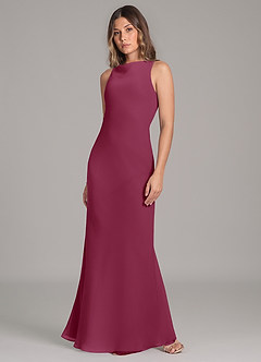 Azazie Allettie 신부 들러리 드레스 인어 쉬폰 바닥 길이 드레스 image3