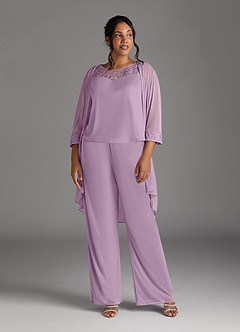 Azazie Frances vestidos de madre de la novia Vestido de Glicinia de Malla de Mono/Traje de pantalón con Scoop image11
