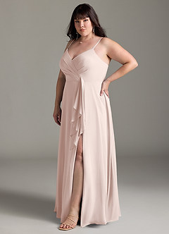 Azazie Akita Bridesmaid Dresses Rose Petal A-Line Chiffon Dress image8
