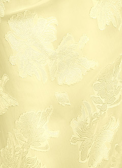 Azazie Veronica Bridesmaid Dresses Lemon Sorbet Mermaid Pleated Floral Jacquard Burnout Dress image7