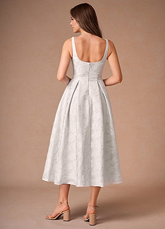 Briac Cream A-line Midi Dress image2