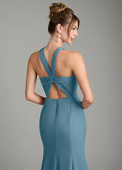 Azazie Rue Bridesmaid Dresses Bermuda A-Line Halter Chiffon Dress image6