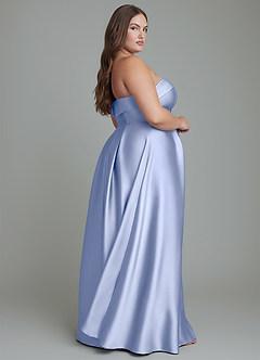 Azazie Lucienne Vestidos de damas de honor Vestido Hielo de Satén Elástico de Línea A Convertible con Palabra de honor image15