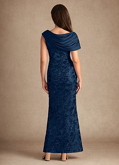 Azazie Marion Mother of the Bride Dresses Dark Navy Mermaid Sequins Dress image2