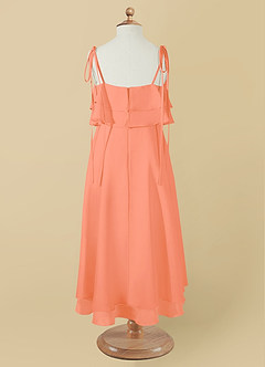 Azazie Temi Flower Girl Dresses Sunset A-Line Spaghetti Strap Chiffon Dress image11