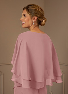 Azazie OHara Mother of the Bride Dresses Dusty Rose A-Line V-Neck Chiffon Dress image7