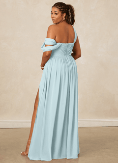 Christian Siriano Bridal for Azazie 1014 Bridesmaid Dresses Mist A-Line Off the Shoulder Chiffon Dress image11