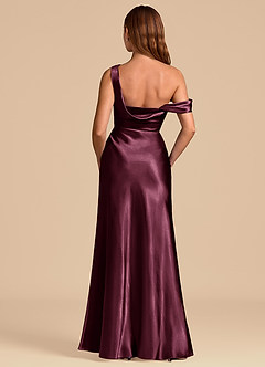 Azazie Madelyn 신부 들러리 드레스 인어 오프 더 숄더 메탈릭 새틴 바닥 길이 드레스 image6