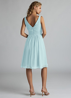 Azazie Grace Final Sale Vintage Mauve A-Line Pleated Chiffon Dress image2