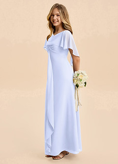 Azazie Selena Junior Lavender A-Line Ruched Chiffon Dress image1