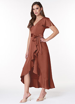 Azazie Lexis Stretch Satin Dress Final Sale  image3