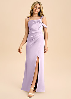 Azazie Wynter Junior Klä i Stretch Satin Plisserad image3