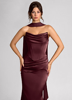 Calista Ganache Luminous Satin Maxi Dress image6